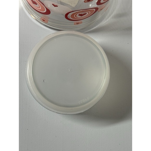 Libbey Glass Valentines Day Glass Candy Jar Live Love Laugh - Picture 6 of 7